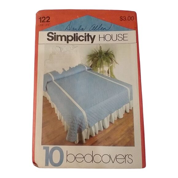 Simplicity 122 Bed Spreads 10 In One Patterns Card Pack One Size Sewing Pattern - Picture 4 of 4